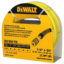Dewalt 50 Ft X 1 4 In Air Hose Dwfp1450d In 2020 With Images Air Hose Dewalt Hose