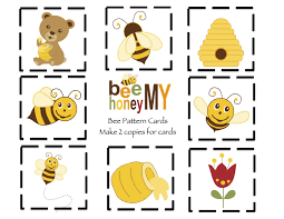 Preschool Printables Bee Bear Printable Bee Cards Bee Theme Bee