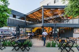 Galeria De Doca Steak Burger Meius Arquitetura 1 Restaurant Exterior Restaurant Exterior Design Container Restaurant