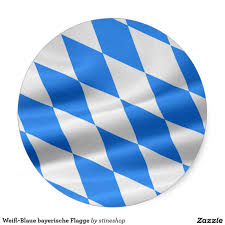 Weiss Blaue Bayerische Flagge Runder Aufkleber Zazzle De Bayerische Flagge Flaggen Postkarten