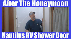 The new retractable rv shower door from recpro is a revolution in the world of bathroom products. After The Honeymoon Nautilus Sliding Rv Shower Door Youtube
