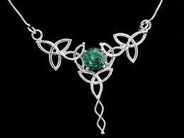 Irish Trinity Knot Gemstone Necklaces Celtic Necklace Wedding Etsy In 2021 Elven Jewelry Celtic Necklace Jewelry Design