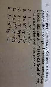 Check spelling or type a new query. Sebuah Partikel Bermassa 0 5 Gram Melakukangerak Melingkar Dengan Kecepatan Sudut Tetap2 Rad S Brainly Co Id