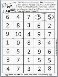 Sums Of 10 Freebie Math Classroom Math School First Grade Math