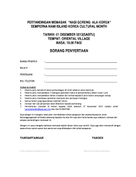 Penulis lirik tetapi hanya pencipta lagu diterima. Borang Pertandingan Memasak Fill Online Printable Fillable Blank Pdffiller