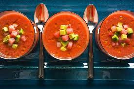 Tomato Watermelon Gazpacho With Avocado Recipe Recipe Gazpacho Avocado Recipes Recipes