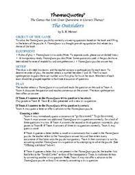 Our online the outsiders trivia quizzes can be adapted to suit your requirements for taking some of the top the outsiders quizzes. The Outsiders Trivia Game Fun For The Whole Class Tpt