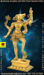 Lord Varaha Artist Pratap Viwakarma Banaras Art Gallery Assi Main Road Varanasi India Enjoy Some Unique Art With Gods And Goddesses Hindu Gods Art Gallery