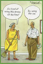 Tired Of Using Broom Eric Decetis Funny Humorous Wedding Anniversary Card By Pictura