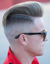 The bald fade comb over always looks good with a manly, thick beard. 50 Awesome Pompadour Fade Haircut Best Pompadour Hairstyle For Men Men S Style