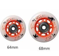ZYANLING - Ruedas de patinaje en línea para exteriores/interiores de 64  mm/68 mm/70 mm, ruedas de poliuretano de 85 A, juego de repuesto con ...