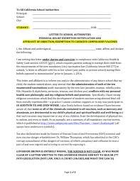 In order to exempt yourself from a medical act, such as vaccination and that leads us to the third legal exemption, that being a religious one. Sb 277 Exemption Letter Affidavit Template