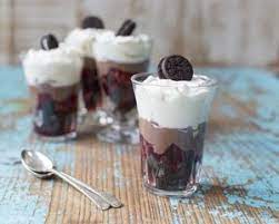 Serve cherry and rosé sorbet and. Oreo Trifles Good Food Channel Recipe Food Desserts Easy Dinner Party
