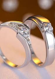 Cheap Matching Couple Promise Rings With Cz Silver Engagement Rings Vintage Engagement Rings Couple Wedding Rings
