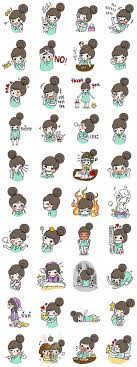 ช ว ตประจำว นของบ นบ นมอนจา line สต กเกอร ภาพประกอบ ภาพวาด ลายด เด ล