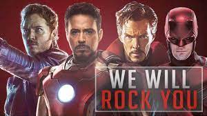 We Will Rock You By Queen Tribute Fan Vid For Marvel Cinematic Universe Mcu Avengers Trailer B Marvel Tribute Queen Albums Marvel Cinematic Universe