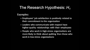 Developing a hypothesis from a research question. The Null Hypothesis And Research Hypothesis Youtube
