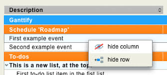 Hiding And Showing Rows In Your Basecamp Gantt Chart