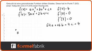 Lerne ganzrationale funktionen → hier lernst du die definition, die form von polynomfunktionen, wie sich polynomfunktionen im unendlichen verhalten f(x) ein polynom ist, bezeichnet man als ganzrationale funktion oder polynomfunktion. Steckbriefaufgabe Funktion 3 Grades Youtube