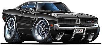 6 Quot 1969 1970 Dodge Charger R X2f T Hemi Black Muscle Car Cartoon Kids Sticker Wall Graphic S Car Cartoon Cool Car Drawings Classic Cars Trucks Hot Rods