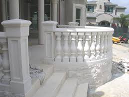 Rounded Concrete Balustrade Balcony Railing Design House Extension Design Railing Design