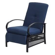 Steel tube & oxford,high quality and in novel design，it brings excellent sitting comfort. Phi Villa Outdoor Patio Metal Adjustable Relaxing Recliner Lounge Chair With Cushion
