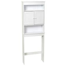Over the toilet cabinet beautiful designs: Zenna Home 23 1 4 In W X 66 1 2 In H X 7 1 2 In D 3 Shelf Over The Toilet Storage Cabinet In White E9119w The Home Depot