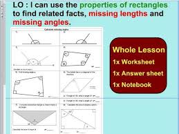 Properties Of Rectangles Or Quadrilaterals Missing Lengths Angles Ks2 Year 5 6 Whole Lesson Rectangle Properties Quadrilaterals Lesson