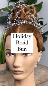 Unwrap the magic of the season with our holiday high braided hair bun  tutorial! 🎄✨ Elevate your festive look effortlessly. Save post to sleigh  this style! #HolidayHair #BunTutorial #HairMagic