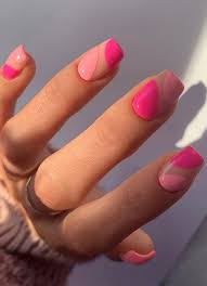 Acrylic orange french tip nails. 25 Cute Coloured French Tip Nail Ideas Pink Contrast