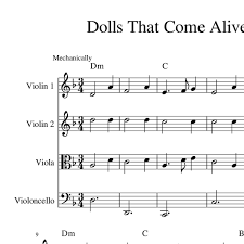 Large print music for beginning violin is a 21 page *ebook available as an instant pdf download that includes 17 popular tunes and 3 beginner level scales (a, d & g major) for violinists. Dolls That Come Alive In The Night Spooky Halloween Easy String Quartet Sheet Music Celtic Fiddle Music Georgia Nettleton