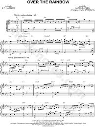 G where troubles melts like lemon drops, bm high above the chimney. Jim Brickman Over The Rainbow Sheet Music Piano Solo In Eb Major Transposable Download Print Sku Mn0078876