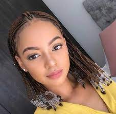 Add some silver beads to add some sparkle to your hair and voila! 23 Trendy Bob Braids For African American Women Page 2 Of 2 Stayglam Braided Hairstyles African Braids Hairstyles Hair Styles