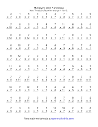 Multiplying 1 To 12 By 7 And 8 A Multiplication Worksheet Wiskunde School Wiskunde Vermenigvuldiging