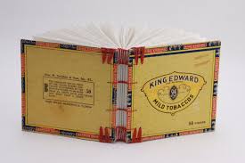 Cigar Box Book Sketch Journal Coptic Bound Blank Etsy Cigar Box Art Cigar Box Cigar Box Crafts