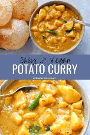 Potato Curry With Poori Aloo Poori In 2020 Vegan Curry Recipes Indian Food Recipes Vegetarian Potato Curry