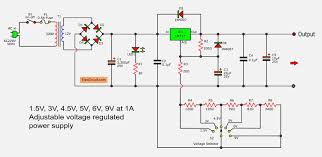 The lm317 is designed to operate from an input voltage supply. Lm317 Voltage Selector Power Supply 1 5v 3v 4 5v 5v 6v 9v