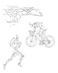 Impression Dart Du Triathlon Feminin Dessin Etsy Triathlon Dessin Tatouage Triathlon