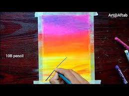 Art@aftab,drawing,painting,drawing tutorial,paint,draw,realistic,step by step,drawing academy,art,learn to draw,drawing lessons,pencil drawing,slow tutorial,real time drawing,pencil artist,artist,scenery,scenery drawing,drawing videos Easy Oil Pastels Drawing For Beginners Colourful Sunset Scenery Drawing With Oil Pastel Youtube Oil Pastel Oil Pastel Colours Oil Pastel Art