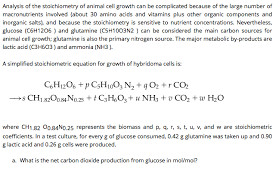 Jan 13, 2019 · animal cell culture (basics) 1. Analysis Of The Stoichiometry Of Animal Cell Growth Chegg Com