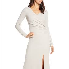 Shop the latest vince camuto dresses at hsn.com. Vince Camuto Dresses Vince Camuto Long Sleeve Ruched Gown In Champagne Poshmark