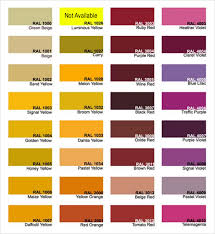 98 E Paint Ral Colour Chart