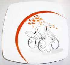 Assiettes A Dessert En Porcelaine Les Vietnamiennes Etsy Peinture Sur Porcelaine Porcelaine Modele Peinture