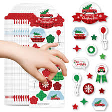Zoom parties are a trend nowadays, but you might be wondering how to keep your guests entertained. Merry Little Christmas Tree Red Truck And Car Christmas Party Favor Kids Stickers 16 Sheets 256 Stickers Bigdotofhappiness Com