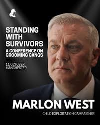 We're proud to announce that Marlon West, father of a grooming gang  survivor and child exploitation campaigner, will be speaking at our  Standing with Survivors Conference. @MarlonTag Join us