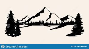 Mountains Silhouettes Mountains Vector Mountains Vector Of Outdoor Design Elements Mountain Scenery Mountain Silhouette Mountain Drawing Silhouette Vector