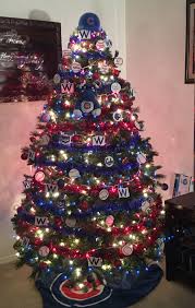 Chicago cubs knit christmas stocking. Our Chicago Cubs Christmas Tree 2016champions Chicago Cubs Fans Cubs Chicago Cubs