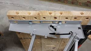 Black And Decker Portable Workbench 425 A Side View Of The Custom Panels I Made For My Black And Decker Workmate 425 Build Your Own Garage Wooden Work Bench Workbench