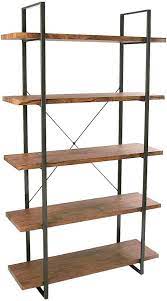 Si vous pensiez que le style industriel n'était pas adapté à la salle de bain, cette étagère murale aussi sensationnelle que fonctionnelle vous prouve le contraire. Etagere Style Industriel Bois Et Metal Baldas 5 Etageres Versa Leroy Merlin