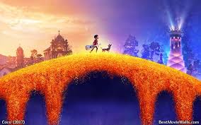 The Most Amazing Coco Wallpaper Out There With Miguel And Dante Crossing Over To Thelandofthe Disney Desktop Wallpaper Cute Disney Wallpaper Disney Posters